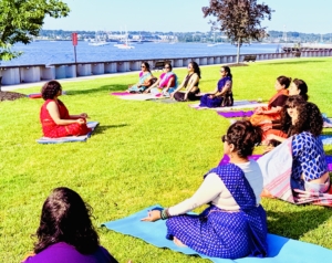 ‘Friendships around the saree’ at yoga event